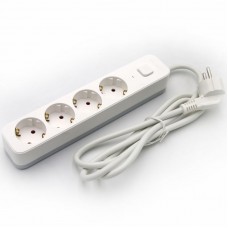 Πολύπριζο 4 Θέσεων Με Διακόπτη & Καλώδιο 3x1.5mm 1.5m Λευκό 15-31515411